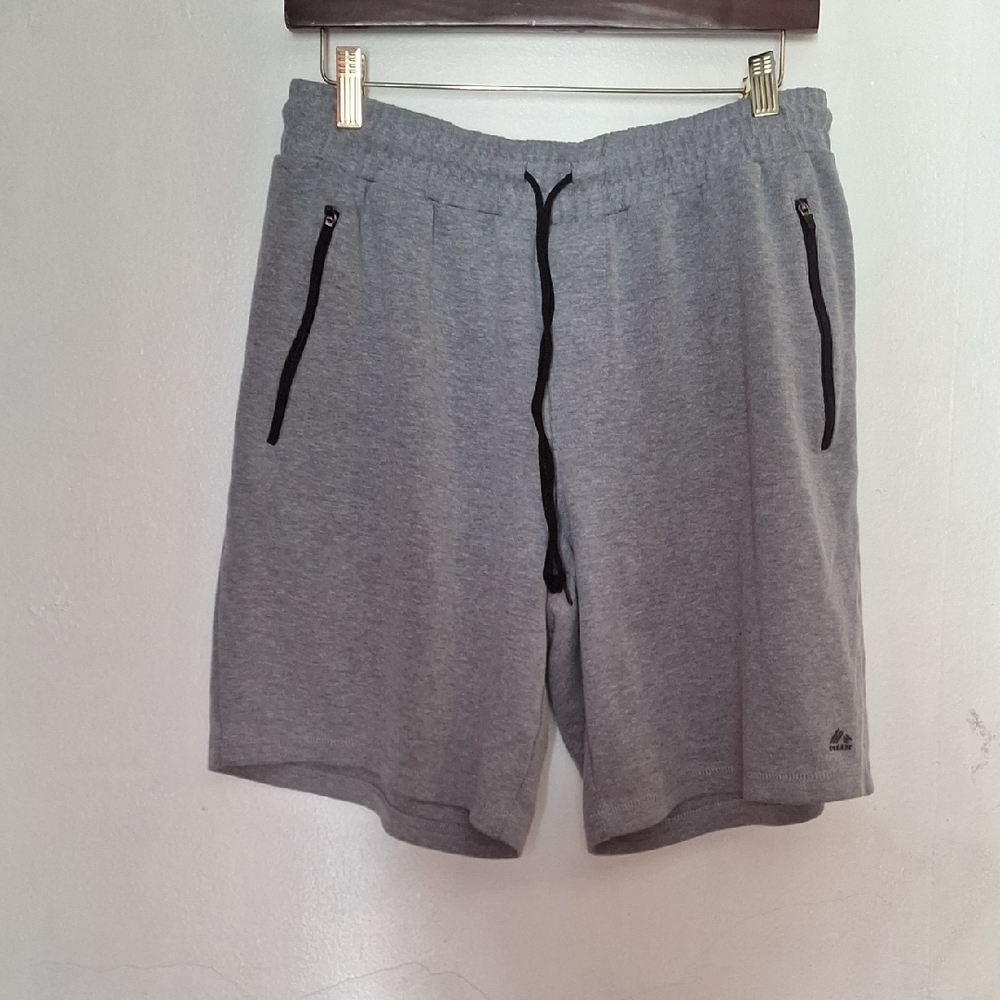 RBX Men's Athletic Shorts in Heather Gray with Black Accents